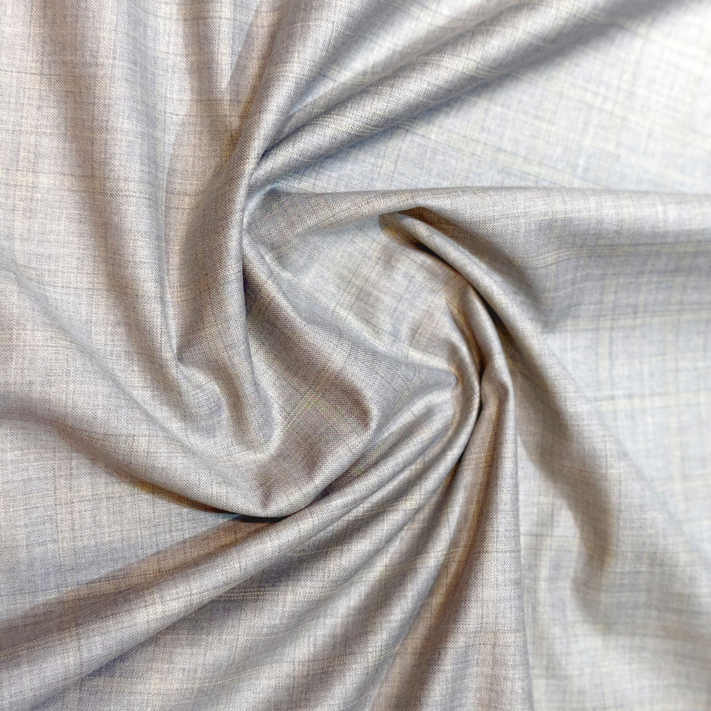 Panero Italy Men’s Terry Rayon Checked Unstitched Suiting Fabric (Grey)