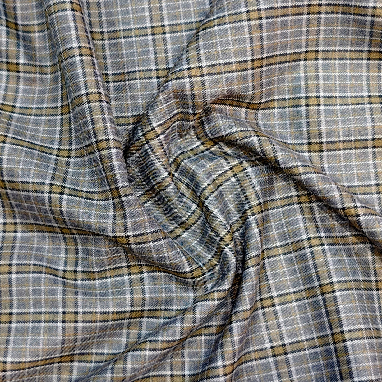 Canetti Men’s Terry Rayon Striped Unstitched Suiting Fabric (Grey and Olive)