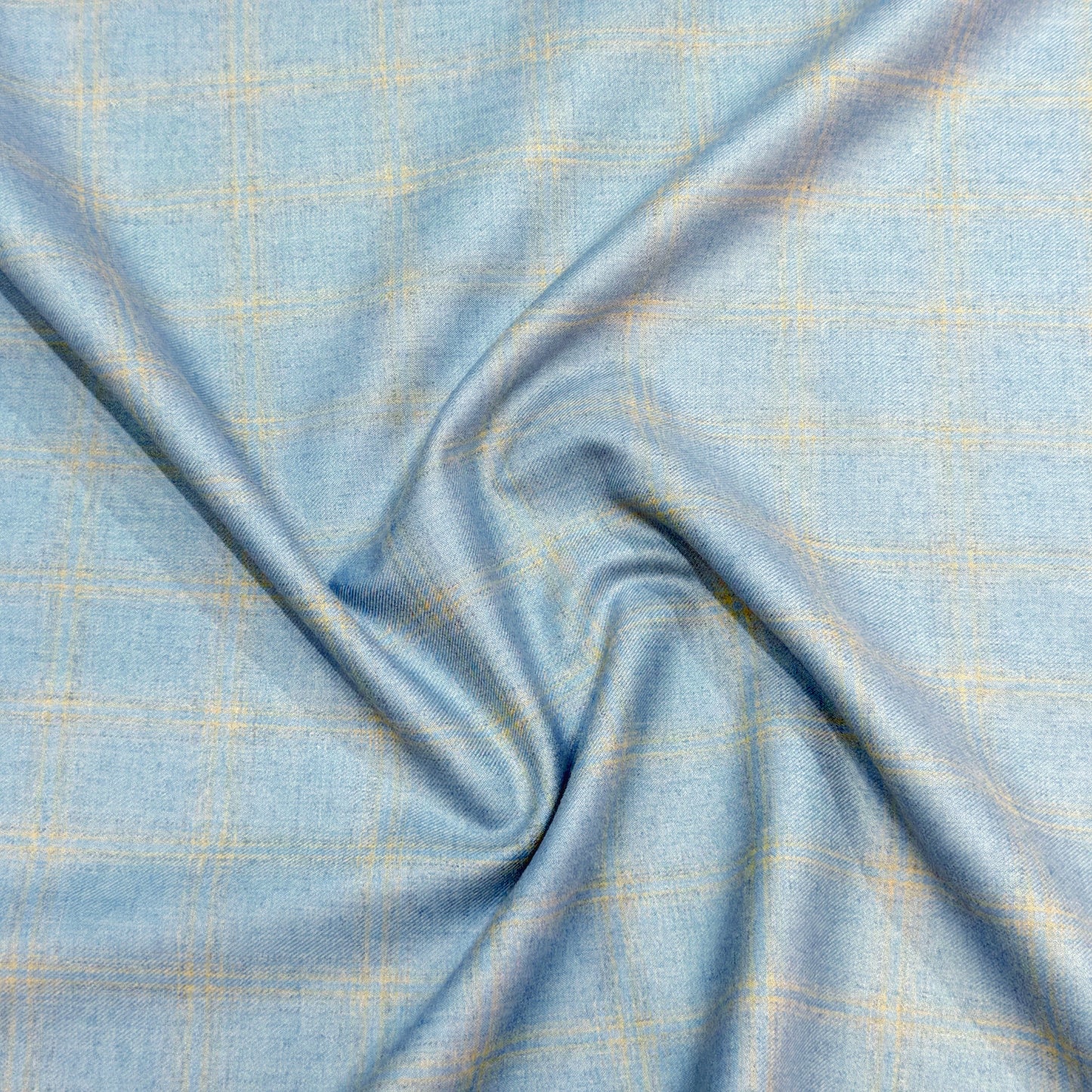 Almonti Men’s Terry Rayon Unstitched Suiting Check Fabric (Cream and Beige)