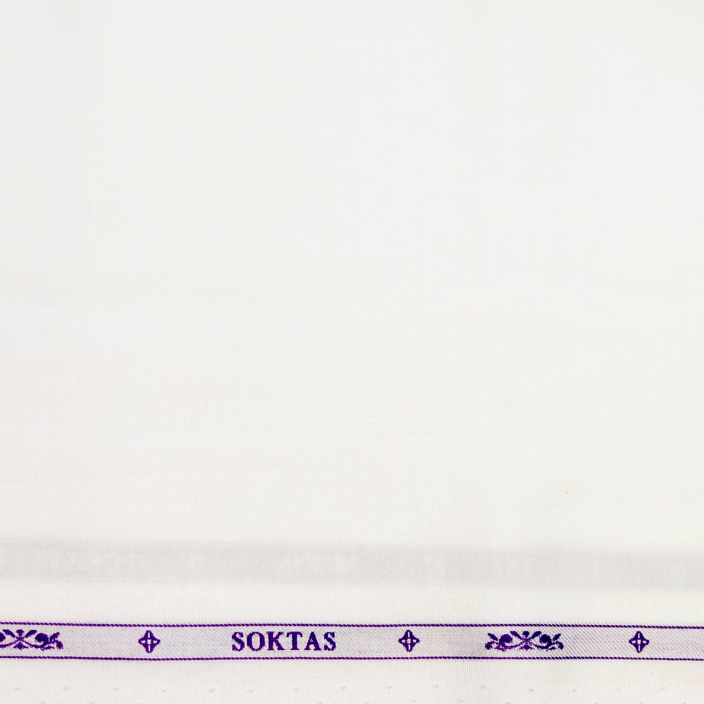 Soktas 70's Counts Giza Cotton Solids Unstitched Shirt or Kurta Pajama Fabric (White)