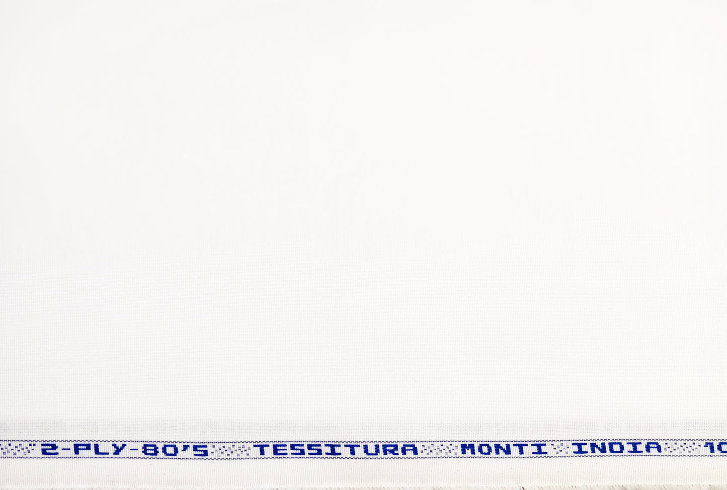 Tessitura Monti India 2/80's Counts Giza Cotton Solids Unstitched Shirt or Kurta Pajama Fabric (White)