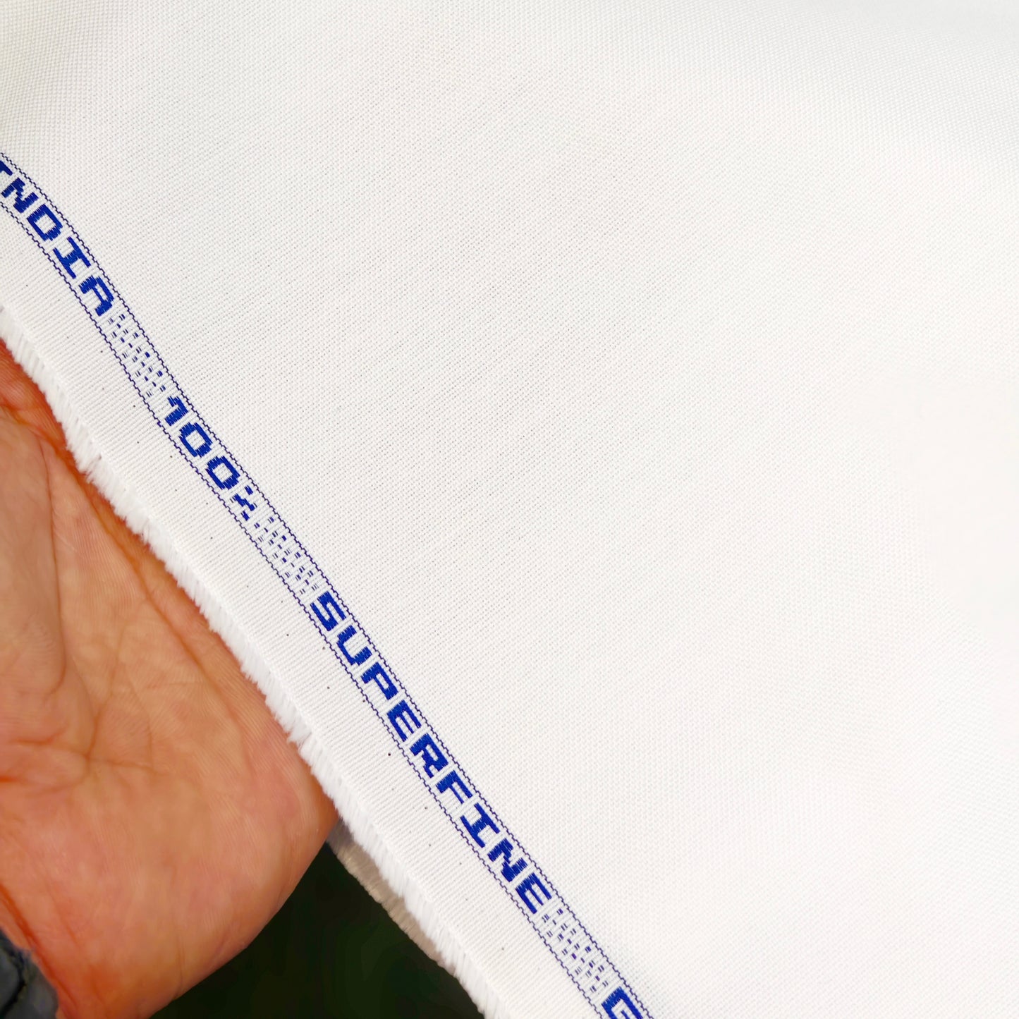 Tessitura Monti India 2/80's Counts Giza Cotton Solids Unstitched Shirt or Kurta Pajama Fabric (White)