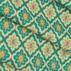 Shirt Fabric ManTire Polyester Viscose Digital Printed Color Teal Green