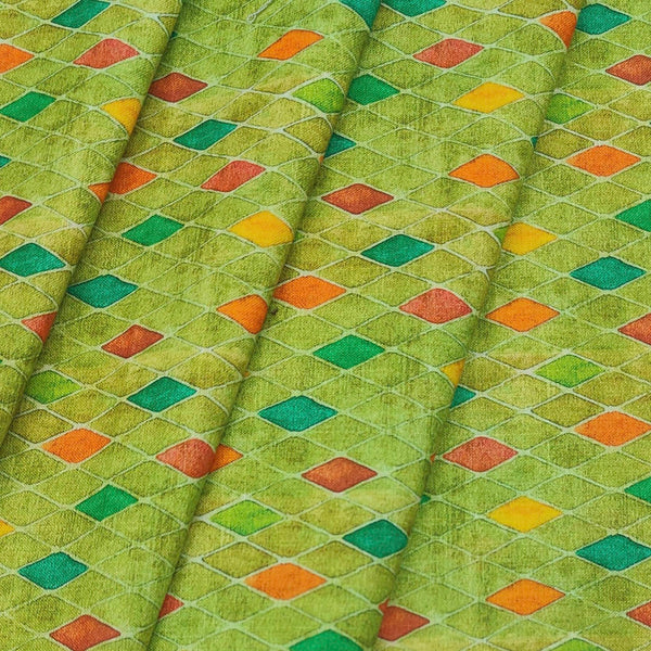 Shirt Fabric ManTire Polyester Viscose Digital Printed Color Green