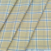 Shirt Fabric Arvind Cotton Blended Check Colour Blue N Light Brown