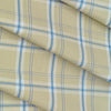 Shirt Fabric Arvind Cotton Blended Check Colour Blue N Light Brown