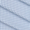Shirt Fabric ManTire Poly Cotton Wrinkle Free Formal Small Check Colour White N Blue