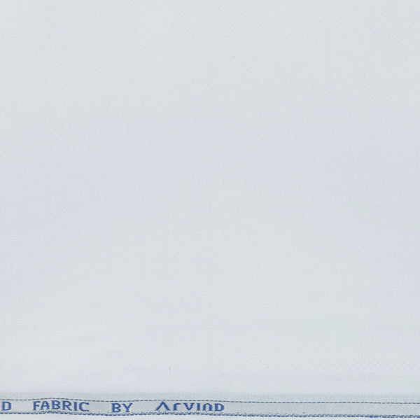 Shirt Fabric Arvind Cotton Blended Dobby Colour White