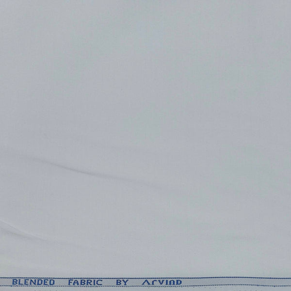 Shirt Fabric Arvind Cotton Blended Dobby Colour White