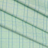 Shirt Fabric Arvind Cotton Blended Broad Check Colour Blue N Nyanza Green