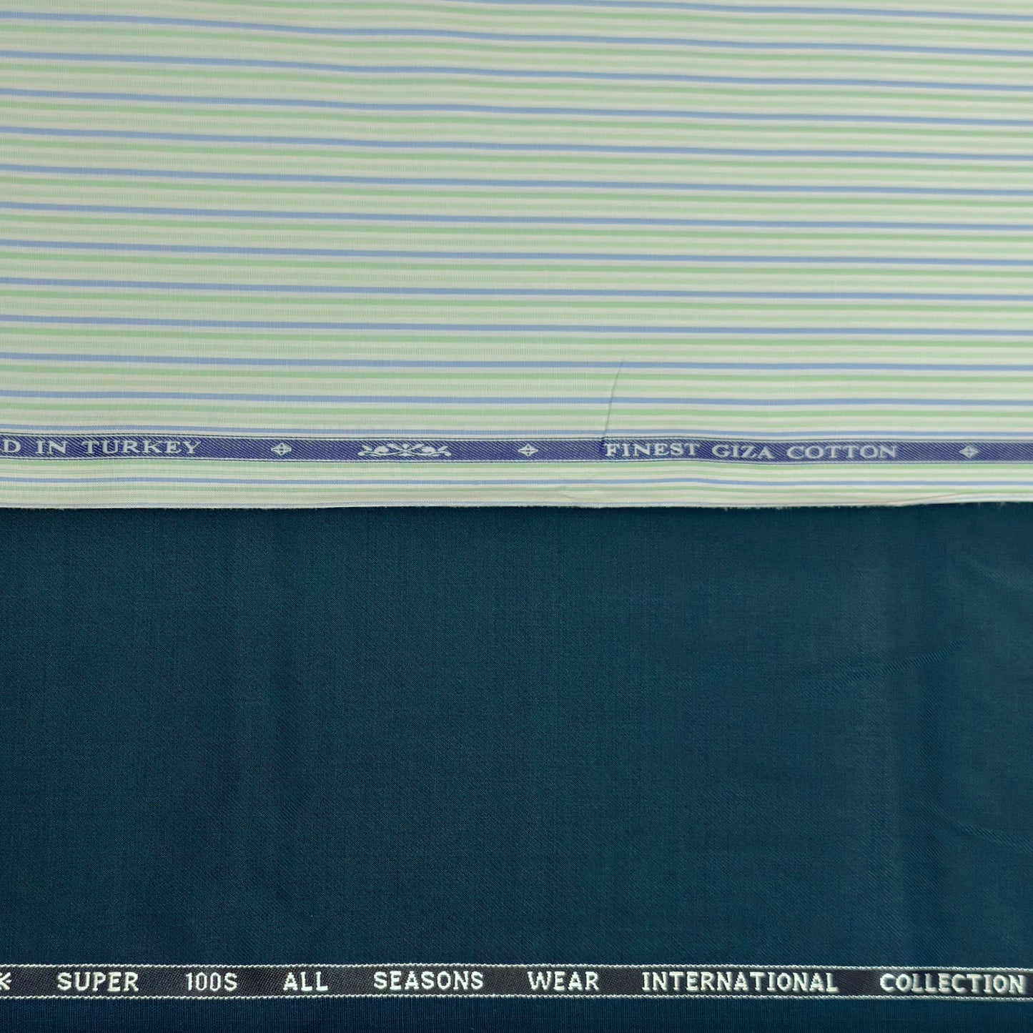 Combo of Panero Italy Terry Rayon(TR) Pant & Soktas Giza Cotton Shirt Fabric