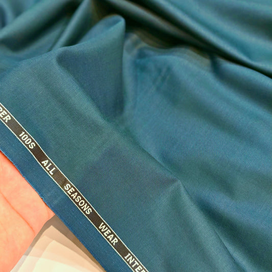 Panero Italy Men’s Terry Rayon Unstitched Suiting Fabric (Peacock)