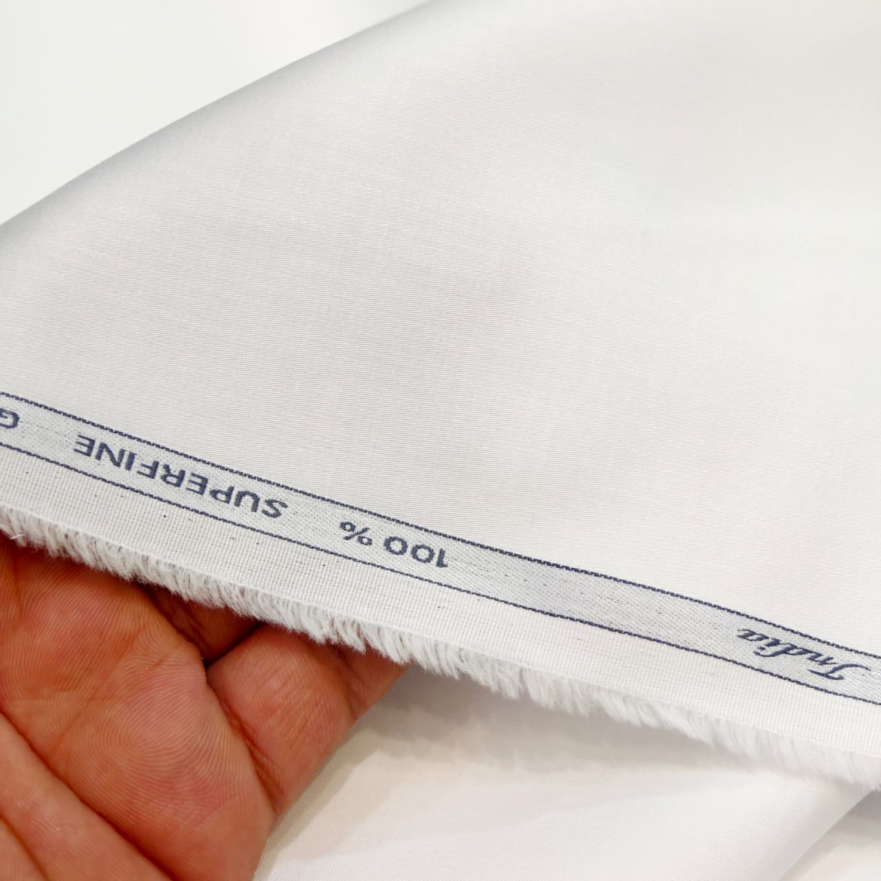 Tessitura Monti India 70's Counts Giza Cotton(Satin) Solids Unstitched Shirt or Kurta Pajama Fabric (White)