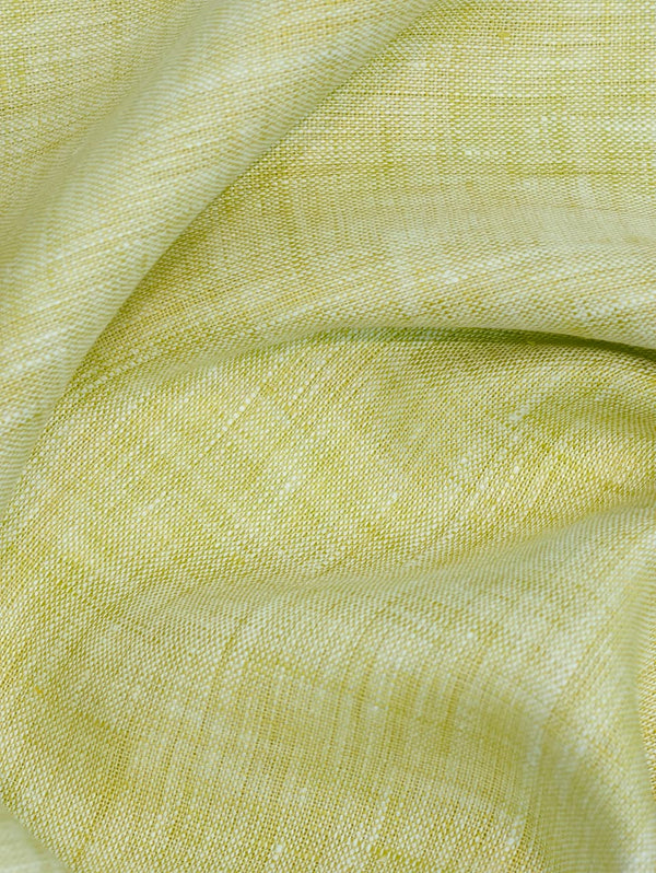 Linen Club(Aditya Birla Group) European Linen 70 LEA Shirting and Kurta Fabric (Parrot Green).