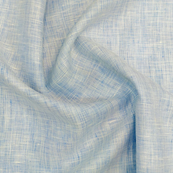 Linen Club (Aditya Birla Group) European Linen Shirting and Kurta Fabric (Sky Blue).