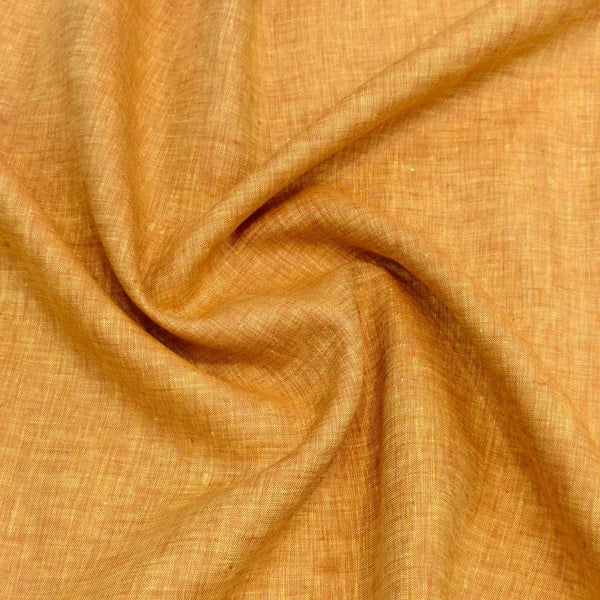 Arvind 60 LEA Irish Linen Unstitched Shirt or Kurta Fabric (Mustard).