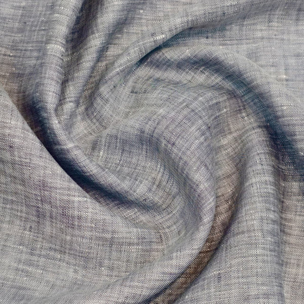 Linen Club (Aditya Birla Group) European Linen 70 LEA Solid Shirting and Kurta Fabric (English Grey).
