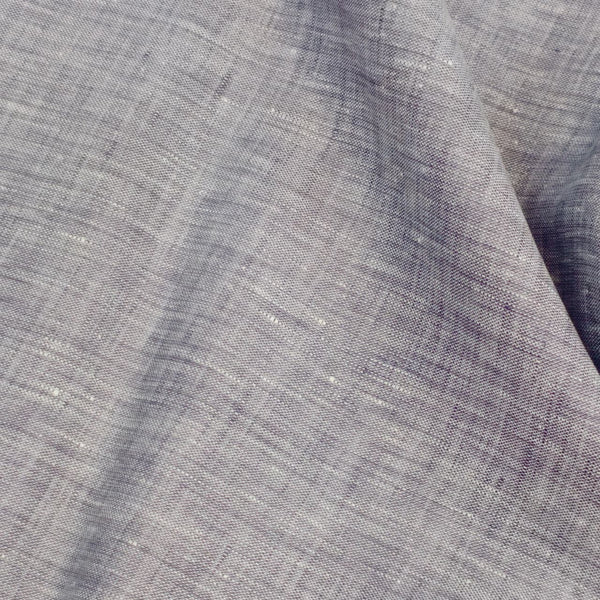 Linen Club (Aditya Birla Group) European Linen 70 LEA Solid Shirting and Kurta Fabric (English Grey).