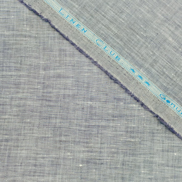 Linen Club (Aditya Birla Group) European Linen 70 LEA Solid Shirting and Kurta Fabric (English Grey).