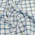 Burgyone Irish Linen 70 LEA Solid Shirting and Kurta Fabric (Blue Check with White Base).