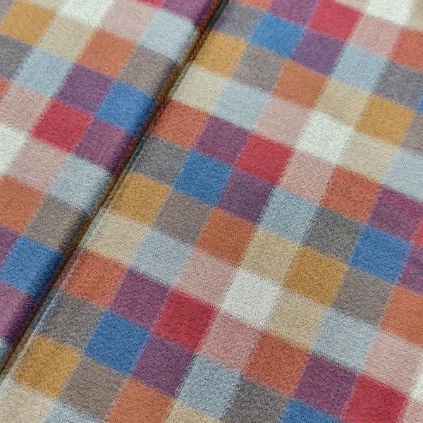 Soktas Giza Cotton Checks Shirting Fabric (Multicolor).
