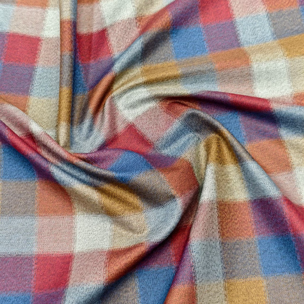 Soktas Giza Cotton Checks Shirting Fabric (Multicolor).
