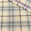 Soktas Giza Cotton Burberry Checks Shirting Fabric (Beige, Grey and Black)