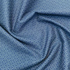 Imported Italy Premium Cotton Printed Shirting Fabric (Navy Blue).
