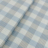 Ferriccio Dietlo Giza Cotton Checks Shirting Fabric (Blue and Grey)