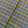 Cadini Italy Giza Cotton Check Shirting Fabric (Navy and Mehndi).