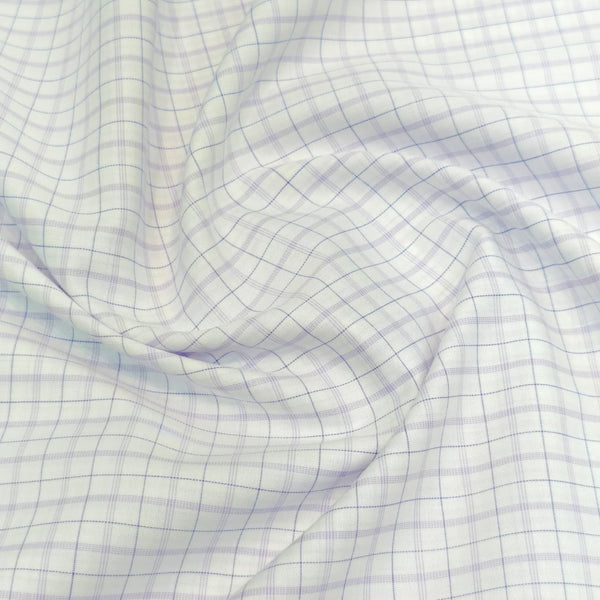 Raymond Cotton Checks Shirting Fabric (Lavender).
