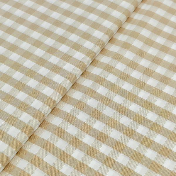 Giza House By Soktas Giza Cotton Check Shirting Fabric (Beige).
