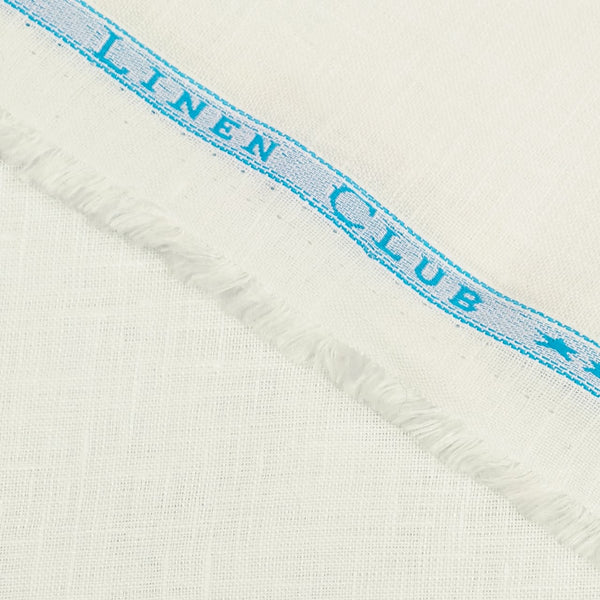 Linen Club (Aditya Birla Group) 120 LEA European Linen Solids Shirting and Kurta Pajama Fabric (White)