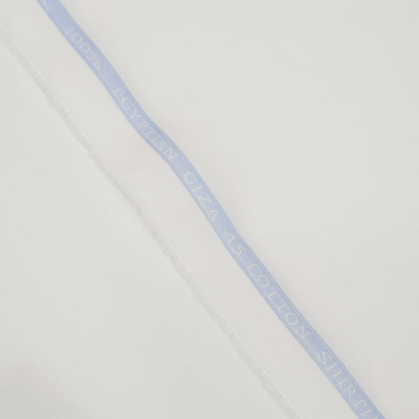 Tessitura Monti 2 Ply 200’s Giza Cotton Solids Shirting and Kurta Pajama Fabric (White).