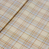 Soktas Giza Cotton Checks Shirting Fabric (Beige and Brown)