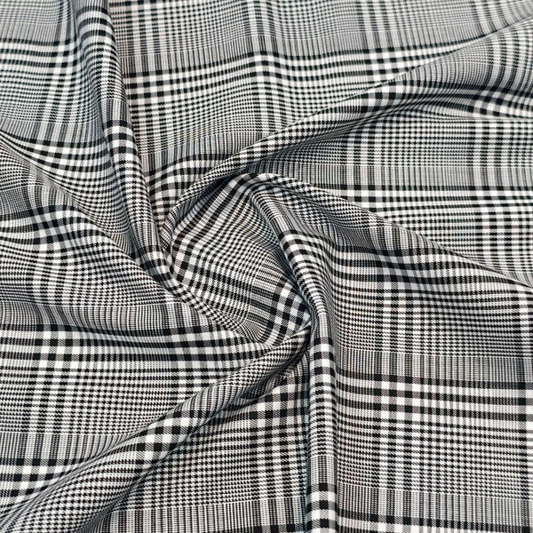Soktas Giza Cotton Checks Shirting Fabric (Black)