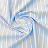 Solino 100% Cotton Horizontal Stripes Shirting Fabric (Sky Blue)