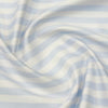 Tessuti Italy Egyptian Giza Cotton 70's Candy Striped Shirting and Kurta Fabric (White and Sky Blue)
