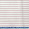 Tessuti Italy Egyptian Giza Cotton Candy Striped Shirting and Kurta Fabric (White and Pink)