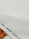 Arvind 100% Cotton Striped Shirting Fabric (Black, Lavender)