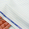 Soktas Giza Cotton Striped Shirting Fabric (Green)