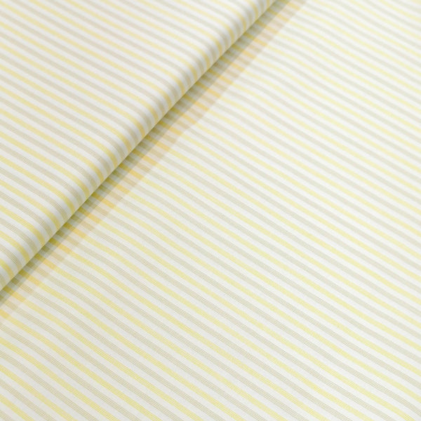 Soktas Giza Cotton Striped Shirting Fabric (Yellow)