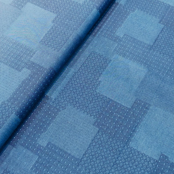 Denim100% Cotton Jaquard Shirting Fabric (Denim Blue)