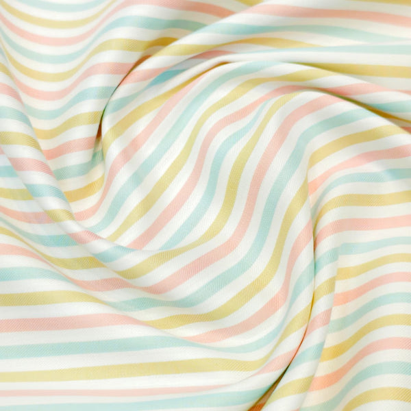 Soktas Giza Cotton Striped Shirting Fabric (Candy Colors)