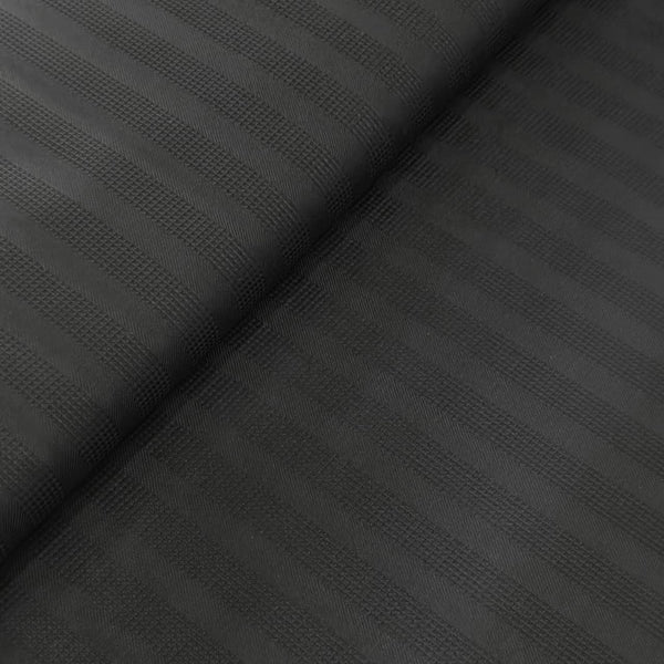Soktas Giza Cotton Striped Shirting Fabric (Black)
