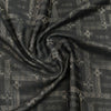 Soktas Giza Cotton Jacquard Louis Vuitton Pattern Shirting and Kurta Fabric (Black and Gold)