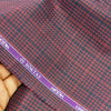 Soktas Giza Cotton Check Houndstooth Shirting Fabric (Pink and Blue)
