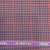 Soktas Giza Cotton Check Houndstooth Shirting Fabric (Pink and Blue)