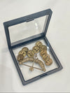 Elegant High-Quality Metal Brooch with Decorative Buttons