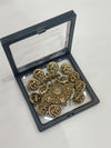 Elegant High-Quality Metal Brooch with Decorative Buttons